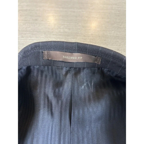 NWT Tasso Elba Men’s Black Pin Stripe Blazer Suit Coat 42-44 L - Picture 3 of 11